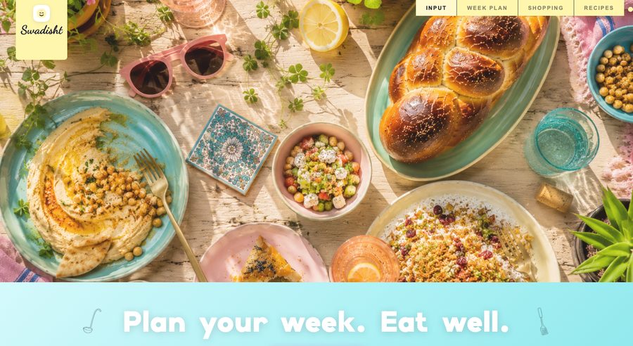 Swadisht — a weekly meal planner